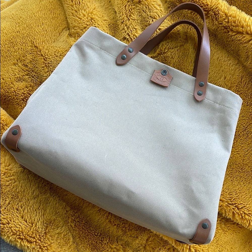 Brand new Tampico Canvas Tote Bag with Leather Handles